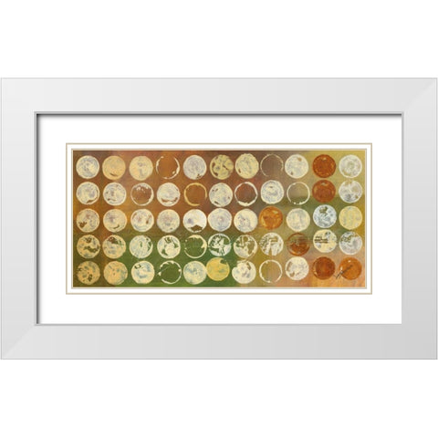 Disk A Licious White Modern Wood Framed Art Print with Double Matting by Kikani, Umang