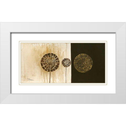 Lollies II White Modern Wood Framed Art Print with Double Matting by Kikani, Umang