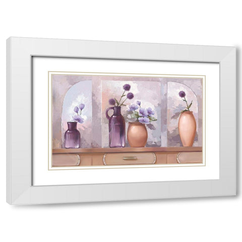 COMP LILAC KITCHEN White Modern Wood Framed Art Print with Double Matting by Babichev