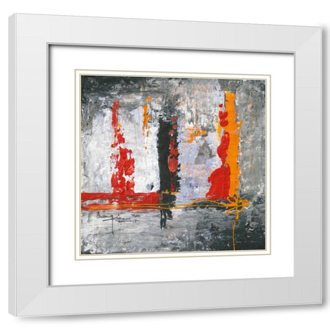 Urban Humanity II White Modern Wood Framed Art Print with Double Matting by Kikani, Umang