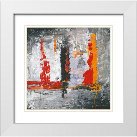 Urban Humanity II White Modern Wood Framed Art Print with Double Matting by Kikani, Umang