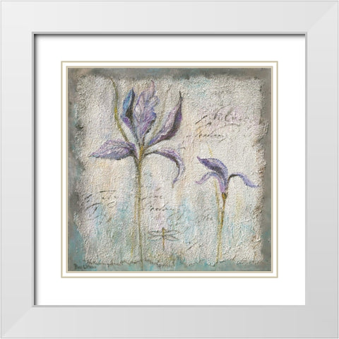 MEADOW FLOWERS I White Modern Wood Framed Art Print with Double Matting by Withaar, Rian