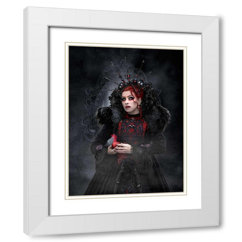 Evil Queen White Modern Wood Framed Art Print with Double Matting by Babette