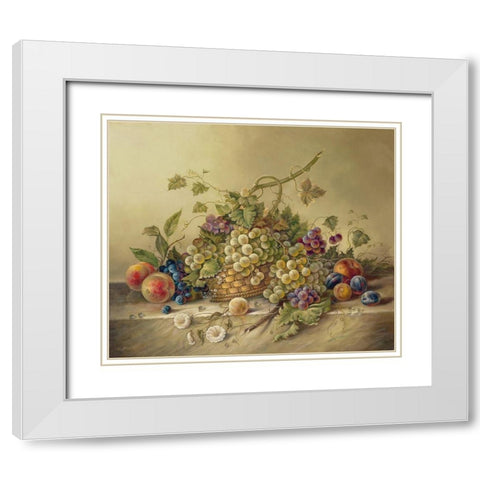 SUMMER HARVEST II White Modern Wood Framed Art Print with Double Matting by Pila