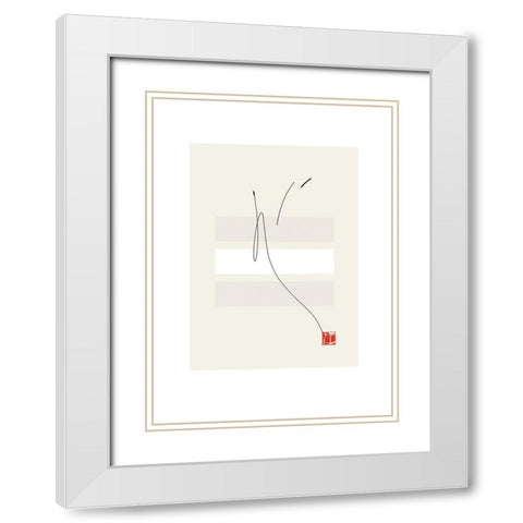 JAPANESE STYLE II White Modern Wood Framed Art Print with Double Matting by Sakai, Takashi