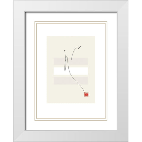 JAPANESE STYLE II White Modern Wood Framed Art Print with Double Matting by Sakai, Takashi