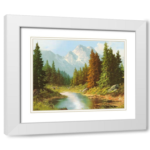 HIGH ABOVE White Modern Wood Framed Art Print with Double Matting by Bochmann, Joh.