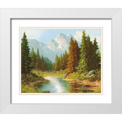 HIGH ABOVE White Modern Wood Framed Art Print with Double Matting by Bochmann, Joh.