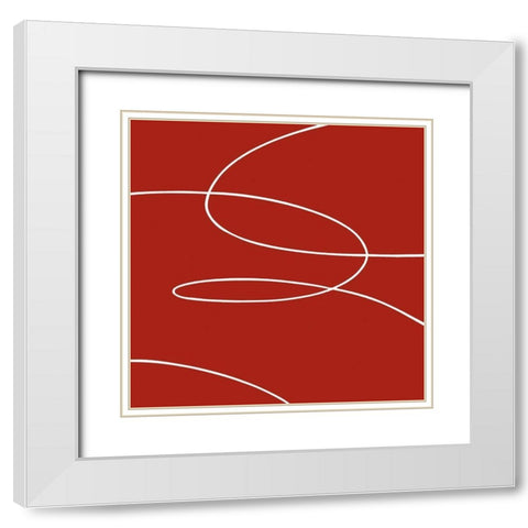 MEDITATION I White Modern Wood Framed Art Print with Double Matting by Sakai, Takashi