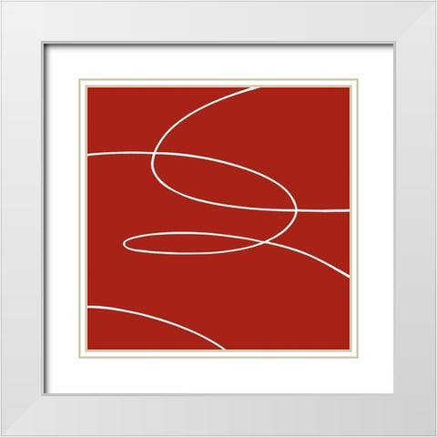 MEDITATION I White Modern Wood Framed Art Print with Double Matting by Sakai, Takashi