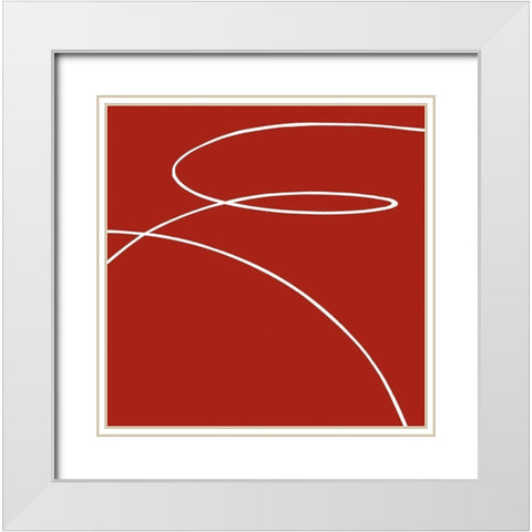MEDITATION II White Modern Wood Framed Art Print with Double Matting by Sakai, Takashi