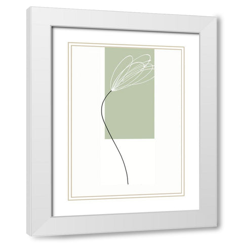 EARTH-BOUND I White Modern Wood Framed Art Print with Double Matting by Sakai, Takashi
