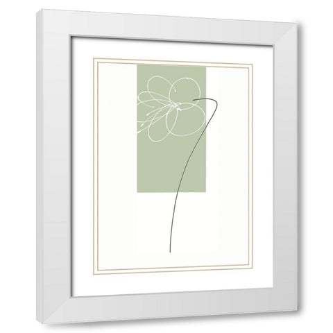 EARTH-BOUND II White Modern Wood Framed Art Print with Double Matting by Sakai, Takashi