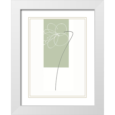 EARTH-BOUND II White Modern Wood Framed Art Print with Double Matting by Sakai, Takashi