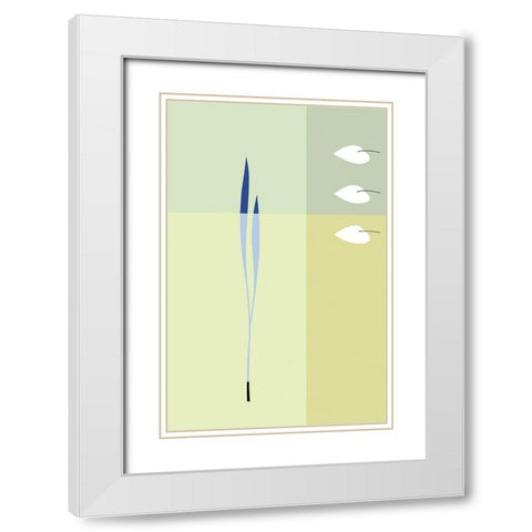 ELEMENTAL MOVEMENT I White Modern Wood Framed Art Print with Double Matting by Sakai, Takashi