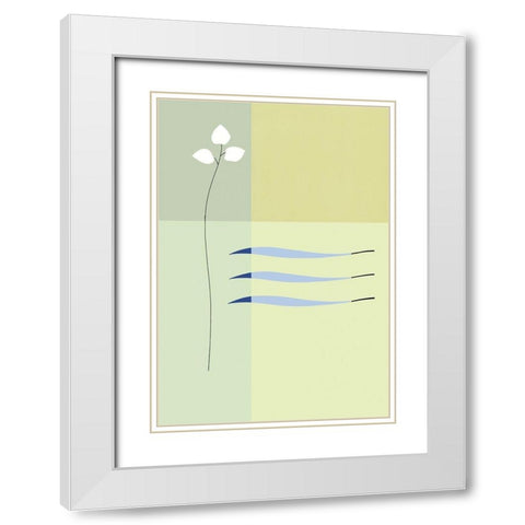 ELEMENTAL MOVEMENT II White Modern Wood Framed Art Print with Double Matting by Sakai, Takashi