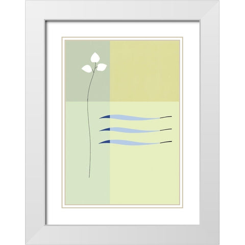 ELEMENTAL MOVEMENT II White Modern Wood Framed Art Print with Double Matting by Sakai, Takashi