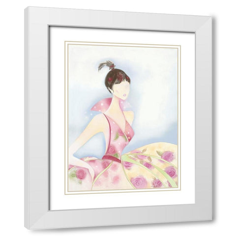 CHIC White Modern Wood Framed Art Print with Double Matting by Robertson, Marilyn