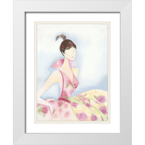 CHIC White Modern Wood Framed Art Print with Double Matting by Robertson, Marilyn