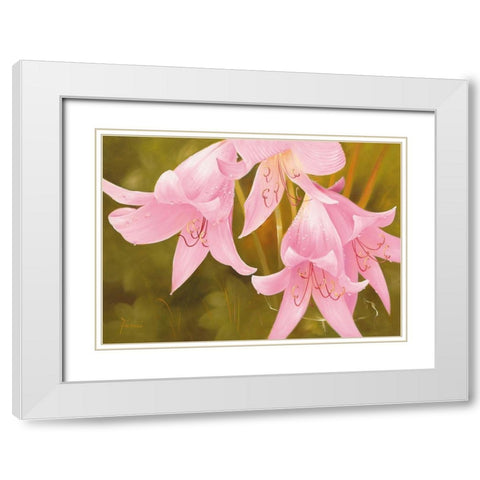 SAY IT WITH FLOWERS II White Modern Wood Framed Art Print with Double Matting by Fasani