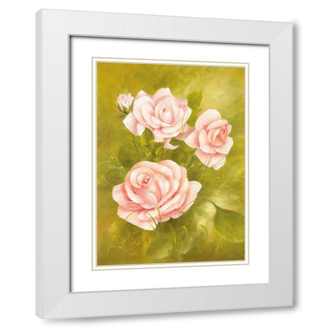 DESIREE White Modern Wood Framed Art Print with Double Matting by Fasani