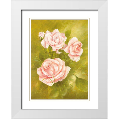 DESIREE White Modern Wood Framed Art Print with Double Matting by Fasani