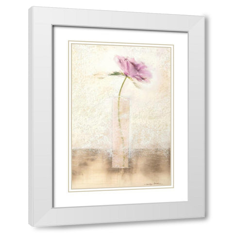 CALICO I White Modern Wood Framed Art Print with Double Matting by Robertson, Marilyn