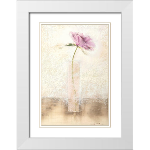 CALICO I White Modern Wood Framed Art Print with Double Matting by Robertson, Marilyn