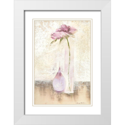 CALICO II White Modern Wood Framed Art Print with Double Matting by Robertson, Marilyn