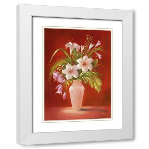 AFTERNOON DELIGHT II White Modern Wood Framed Art Print with Double Matting by Fasani