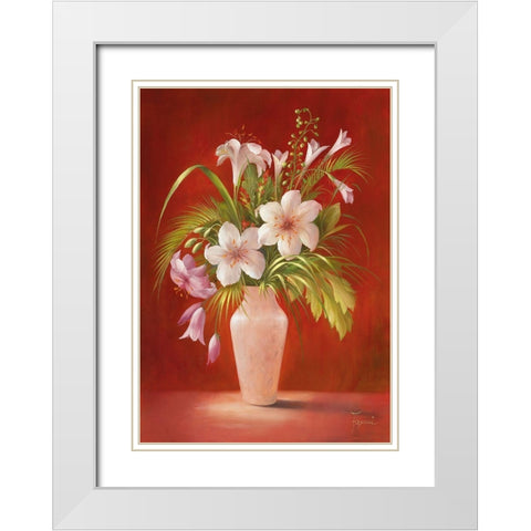 AFTERNOON DELIGHT II White Modern Wood Framed Art Print with Double Matting by Fasani