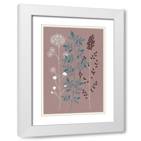 Shiny Blue I White Modern Wood Framed Art Print with Double Matting by Design Show