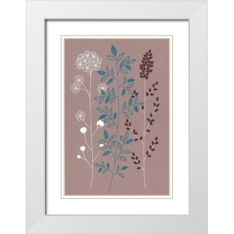 Shiny Blue I White Modern Wood Framed Art Print with Double Matting by Design Show