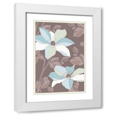 Accents Of Spring II White Modern Wood Framed Art Print with Double Matting by Verbeek-Van Den Broek