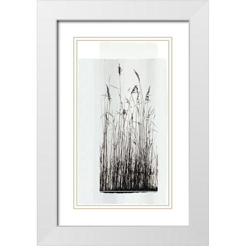 Garden Prairie I White Modern Wood Framed Art Print with Double Matting by Verbeek-Van Den Broek