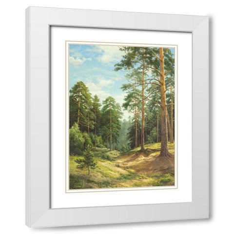 UNTOUCHED NATURE White Modern Wood Framed Art Print with Double Matting by Priscepa, Igor