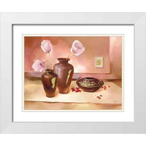 PISA White Modern Wood Framed Art Print with Double Matting by Olga