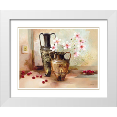ROMA White Modern Wood Framed Art Print with Double Matting by Olga