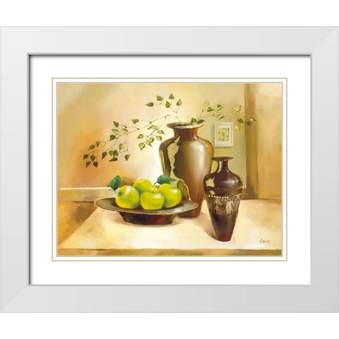 MILANO White Modern Wood Framed Art Print with Double Matting by Olga