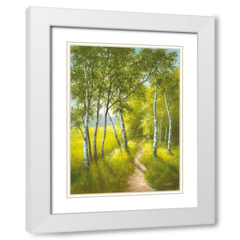 SUNDAY AFTERNOON II White Modern Wood Framed Art Print with Double Matting by Smith, B.