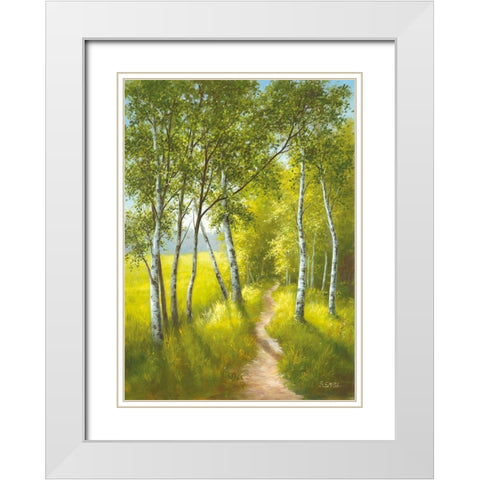 SUNDAY AFTERNOON II White Modern Wood Framed Art Print with Double Matting by Smith, B.