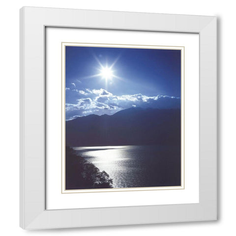 IDYLLIC LAKE II White Modern Wood Framed Art Print with Double Matting by Weissing, Gerd