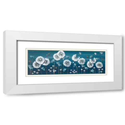 Poppy Meadow White Modern Wood Framed Art Print with Double Matting by Lake, Kaye