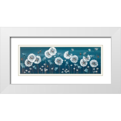 Poppy Meadow White Modern Wood Framed Art Print with Double Matting by Lake, Kaye