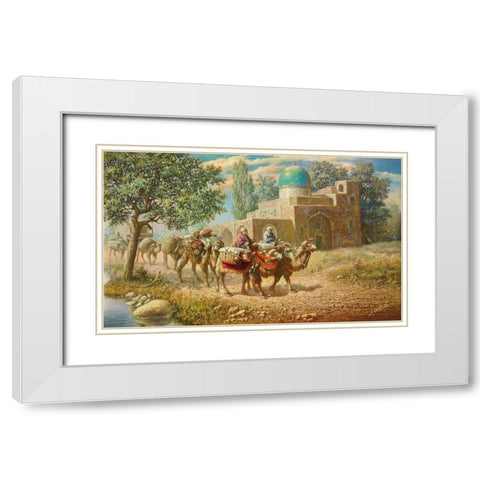 KAFFAL-SCHASCHI-MAUSOLEUM White Modern Wood Framed Art Print with Double Matting by Chairudinov, A.