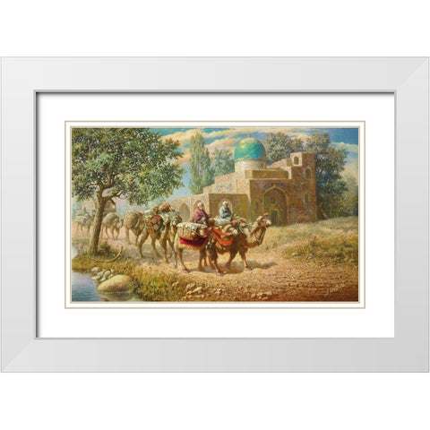 KAFFAL-SCHASCHI-MAUSOLEUM White Modern Wood Framed Art Print with Double Matting by Chairudinov, A.