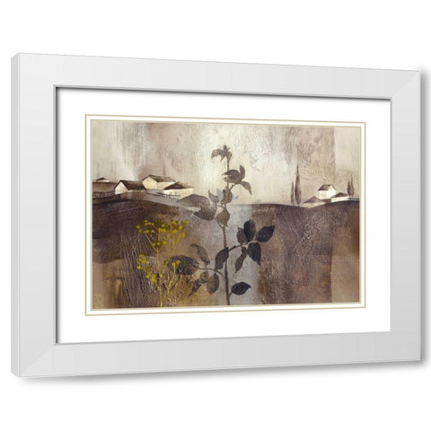 Tuscan Gold II White Modern Wood Framed Art Print with Double Matting by Verbeek-Van Den Broek