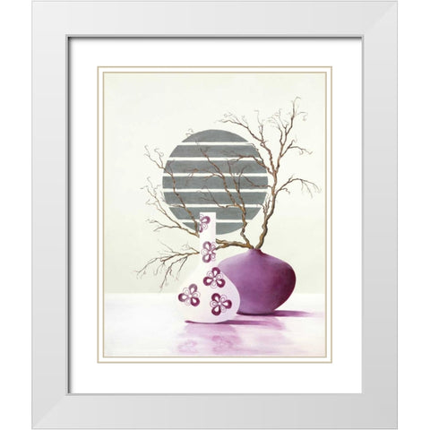 Purple Inspiration I White Modern Wood Framed Art Print with Double Matting by Sedalia, David
