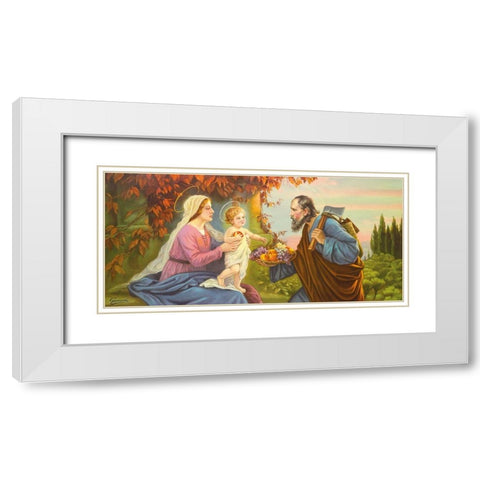 HL. FAMILIE White Modern Wood Framed Art Print with Double Matting by Giovanni
