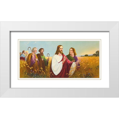 CHRISTUS IM Ã„HRENFELD White Modern Wood Framed Art Print with Double Matting by Giovanni